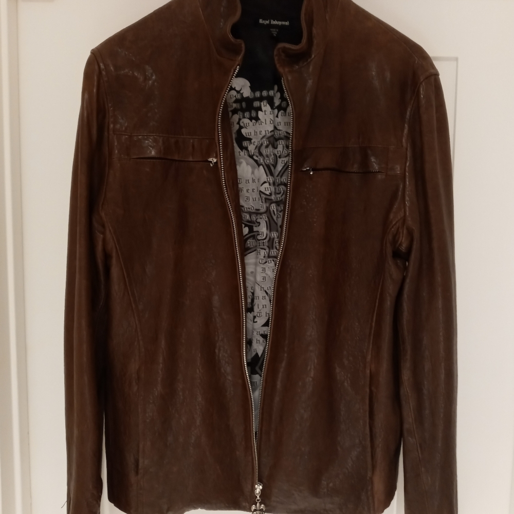 Royal underground men's leather jacket. Size mediu